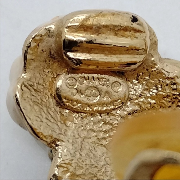 Chanel Black & Green Camilla Flower Earrings - Picture 6 of 8